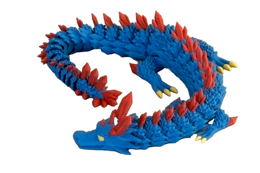 Drache Blau Rot Gelb