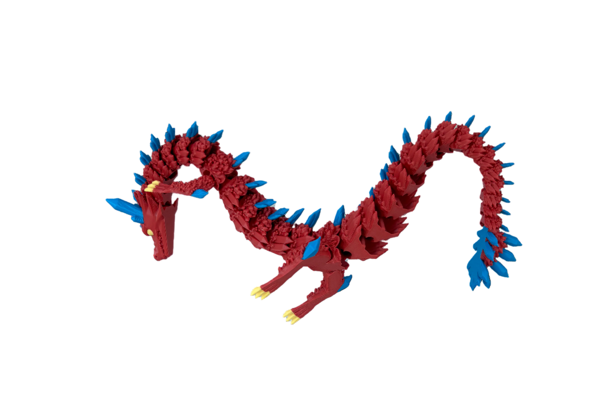 Drache Rot Blau Gelb