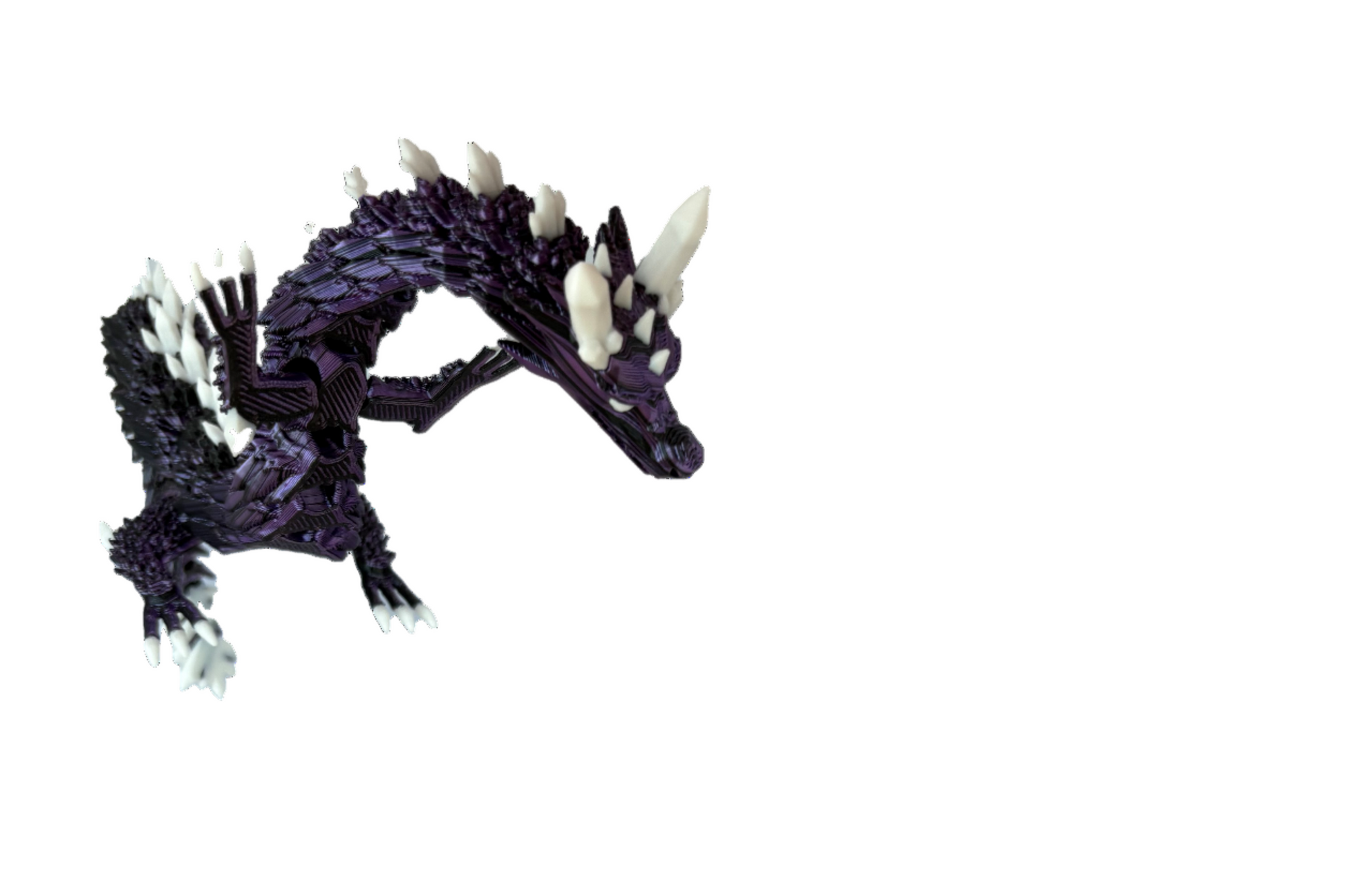 Drache Silk Lila Violett Weiss